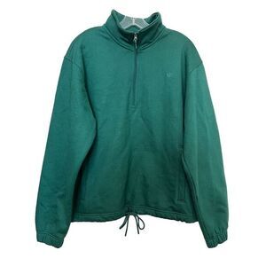 NWT adidas Men's Crew Neck Sweatshirt‎ S Collegiate Green Heavyweight Cinch Hem